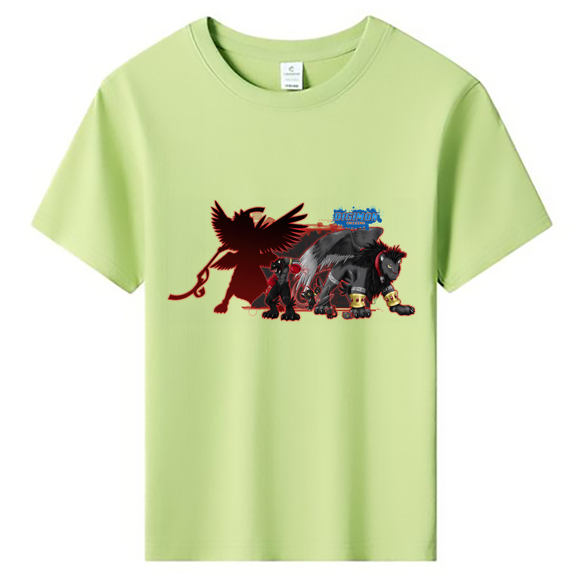 （画像用） Digimon デジタルモンスター/デジモン 綿100％キッズTシャツ（フロントプリント）